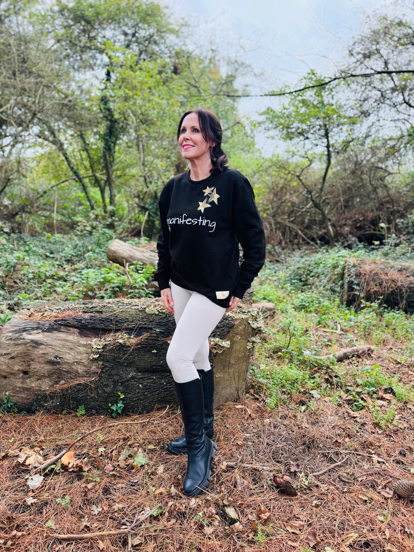Manifesting It Sweatshirt Model2