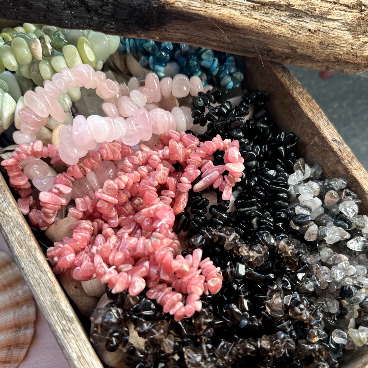 Rhodochrosite Chip Bracelet