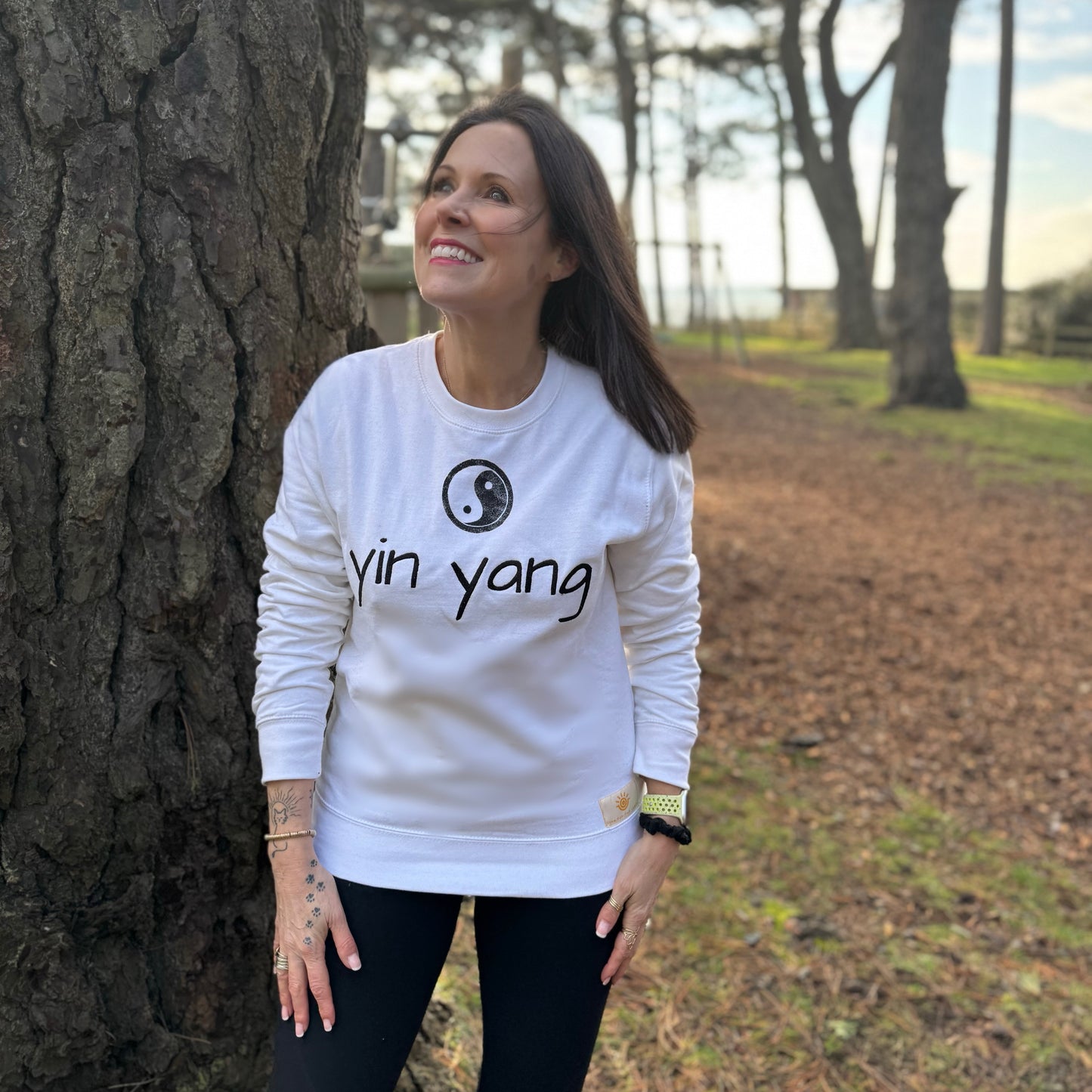 Yin Yang Sweatshirt in White
